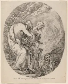Death with an Old Man, probably 1648. Creator: Stefano della Bella