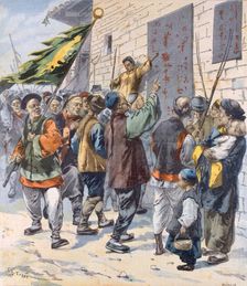 Death to the Foreigners from Le Petit Parisien, 15th July, 1900 (colour lithograph)