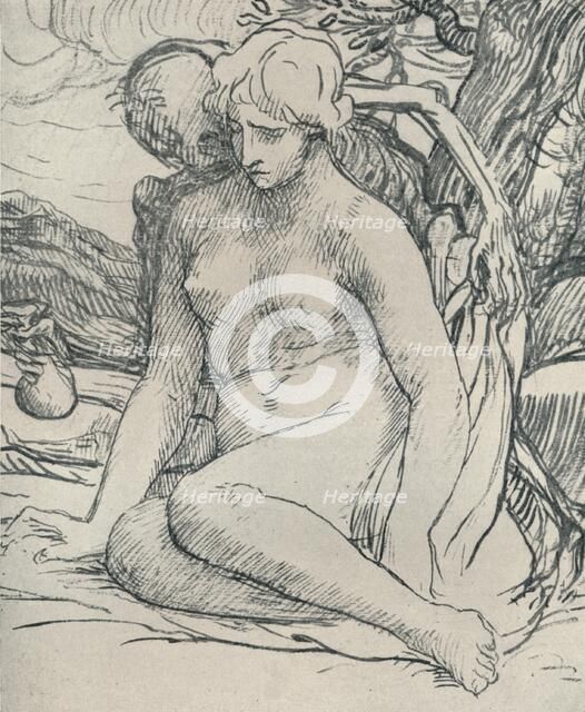 'Death the Wooer', c1895, (1923). Artist: Alphonse Legros.