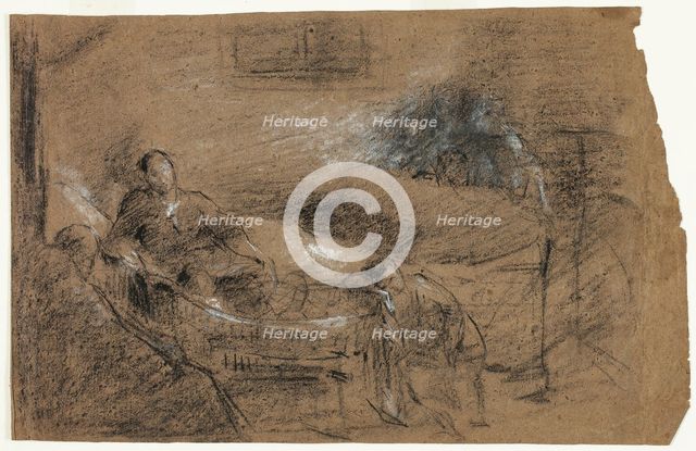 Deathbed Scene, n.d. Creator: Jean-Baptiste Carpeaux.