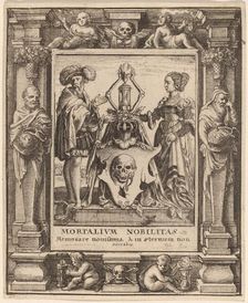 Death's Coat of Arms, 1651. Creator: Wenceslaus Hollar