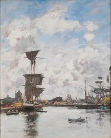 Deauville. Le Bassin, 1884. Creator: Boudin, Eugène-Louis (1824-1898)