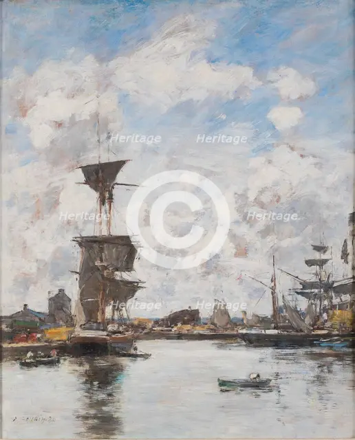 Deauville. Le Bassin, 1884. Creator: Boudin, Eugène-Louis (1824-1898).