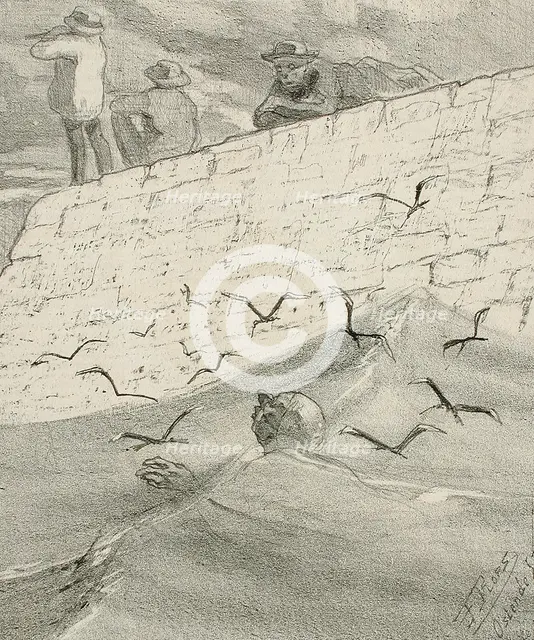 Déballages, 1857. Creator: Félicien Rops.