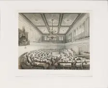 Debating Chamber of the House of Deputies of Austria, Vienna, c1865. Creator: Czerny; Ludwig (1821-1889)
