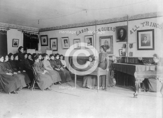Debating class, Carlisle Indian School, Carlisle, Pennsylvania, 1901. Creator: Frances Benjamin Johnston.
