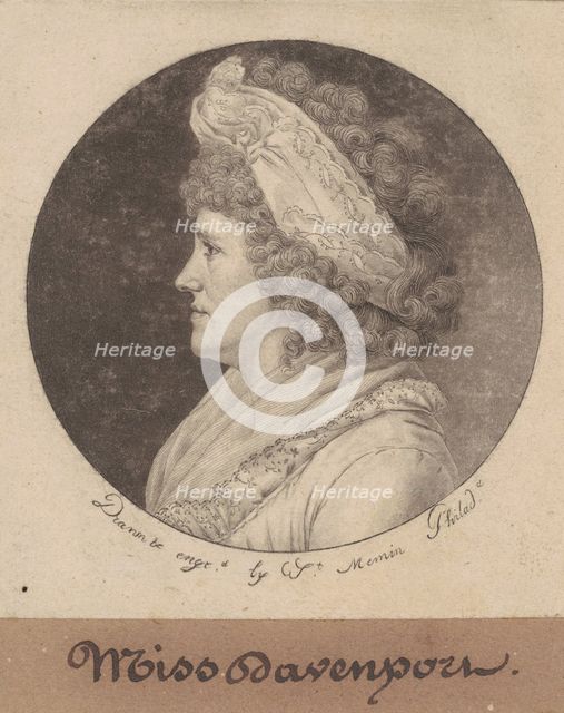 Debby Davenport, 1798. Creator: Charles Balthazar Julien Févret de Saint-Mémin.