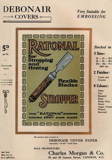 Debonair Covers - Ratonal Stropper Razor Blades, 1909. Creator: Unknown