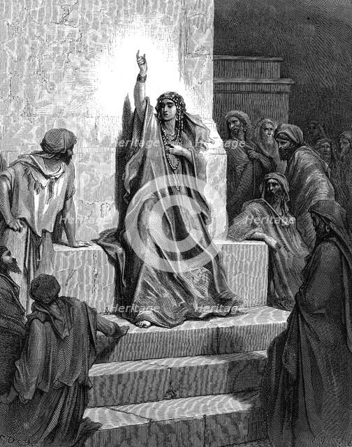 Deborah, Hebrew prophetess and judge, 1866. Artist: Gustave Doré