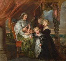 Deborah Kip, Wife of Sir Balthasar Gerbier, and Her Children, 1629/1630, reworked prob. mid 1640s. Creators: Peter Paul Rubens, Jacob Jordaens