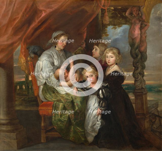 Deborah Kip, Wife of Sir Balthasar Gerbier, and Her Children, 1629/1630, reworked prob. mid 1640s. Creators: Peter Paul Rubens, Jacob Jordaens.