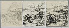 Dêbut de la manoeuvre de la Marne, 1914. Creator: Auguste Louis Lepère (French, 1849-1918)