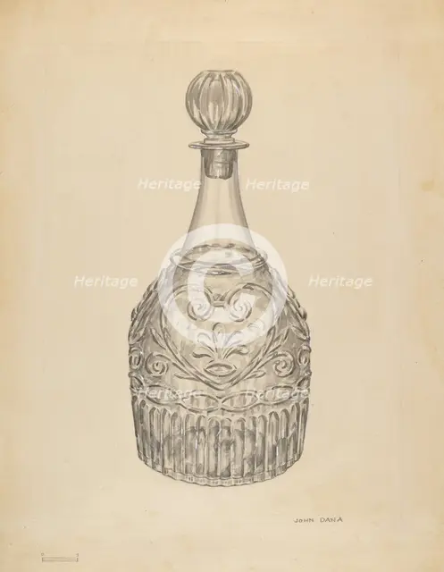 Decanter, 1935/1942. Creator: John Dana.