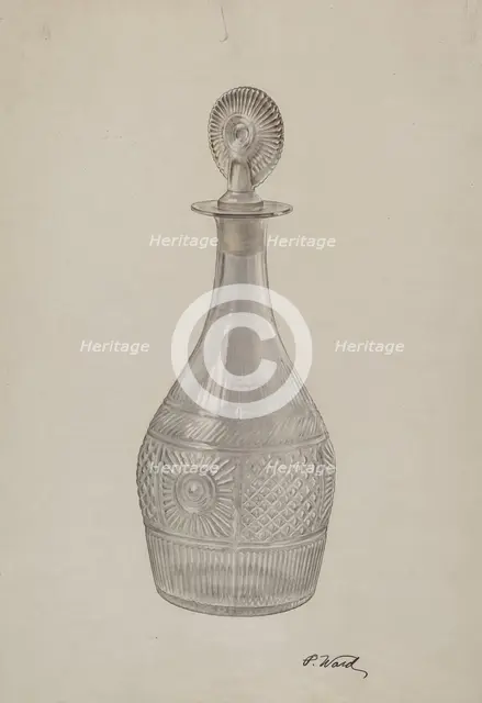 Decanter, 1935/1942. Creator: Paul Ward.