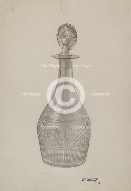 Decanter, 1935/1942. Creator: Paul Ward.