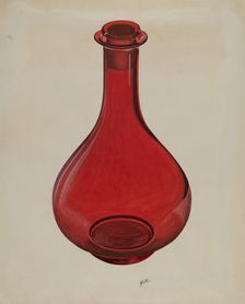 Decanter and Stopper, c. 1936. Creator: Edward White