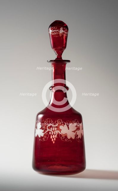 Decanter And Stopper, c1850-75. Creator: Unknown.