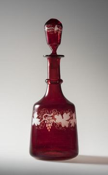 Decanter And Stopper, c1850-75. Creator: Unknown