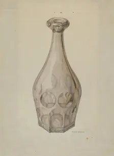Decanter (Ashberton Pattern), c. 1940. Creator: Alice Braun