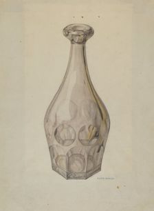 Decanter (Ashberton Pattern), c. 1940. Creator: Alice Braun
