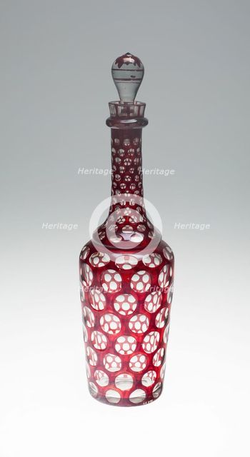 Decanter, Bohemia, c. 1840/50. Creator: Bohemia Glass.