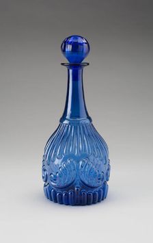 Decanter, c. 1830s. Creator: Boston and Sandwich Glass Company