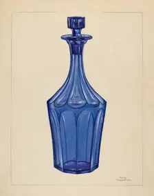 Decanter, c. 1936. Creator: John Tarantino