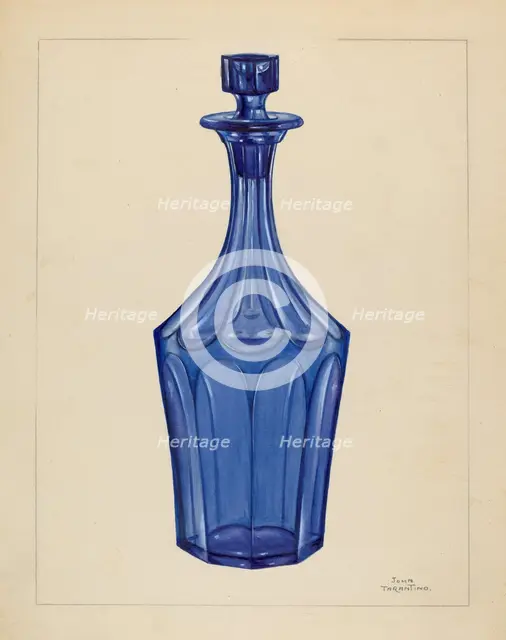 Decanter, c. 1936. Creator: John Tarantino.