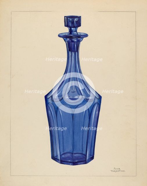 Decanter, c. 1936. Creator: John Tarantino.