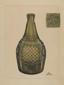 Decanter, c. 1936. Creator: John Tarantino