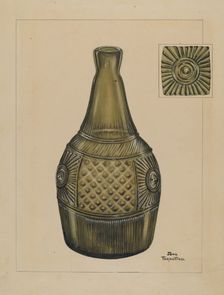 Decanter, c. 1936. Creator: John Tarantino
