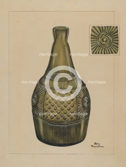 Decanter, c. 1936. Creator: John Tarantino.