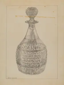 Decanter, c. 1937. Creator: John Dana