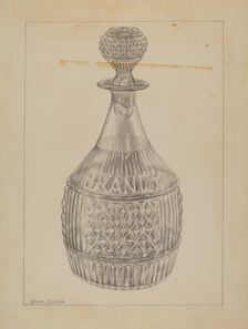 Decanter, c. 1937. Creator: John Dana