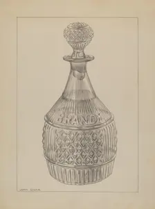Decanter, c. 1937. Creator: John Dana