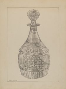 Decanter, c. 1937. Creator: John Dana