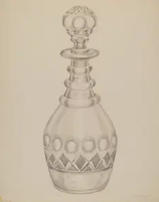 Decanter, c. 1937. Creator: Thomas Holloway