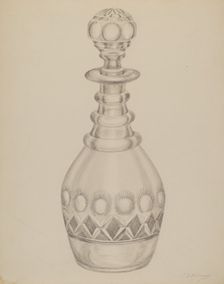 Decanter, c. 1937. Creator: Thomas Holloway