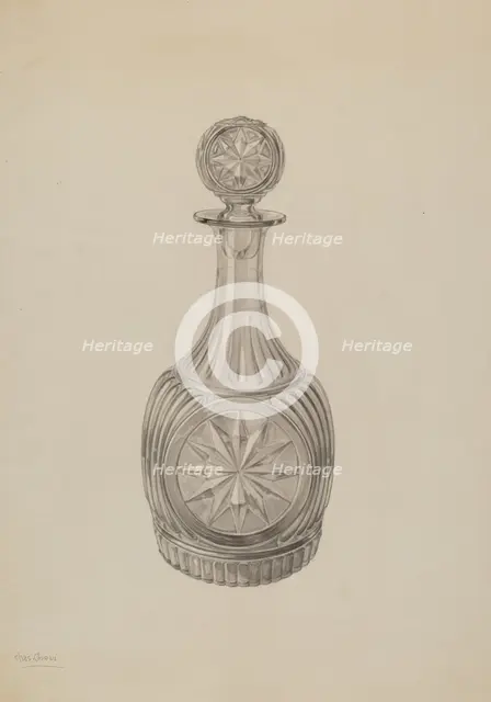 Decanter, c. 1938. Creator: Charles Caseau.