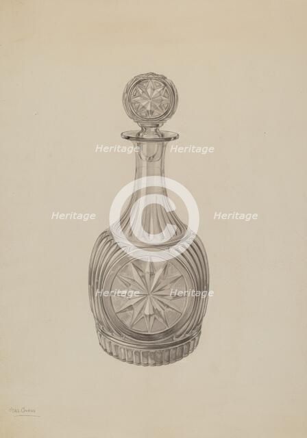 Decanter, c. 1938. Creator: Charles Caseau.