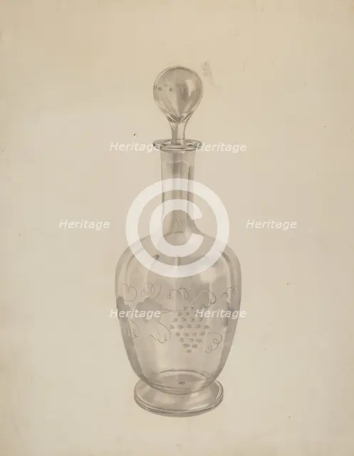 Decanter, c. 1938. Creator: Michael Fenga.