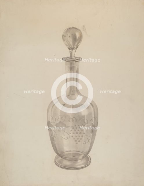 Decanter, c. 1938. Creator: Michael Fenga.