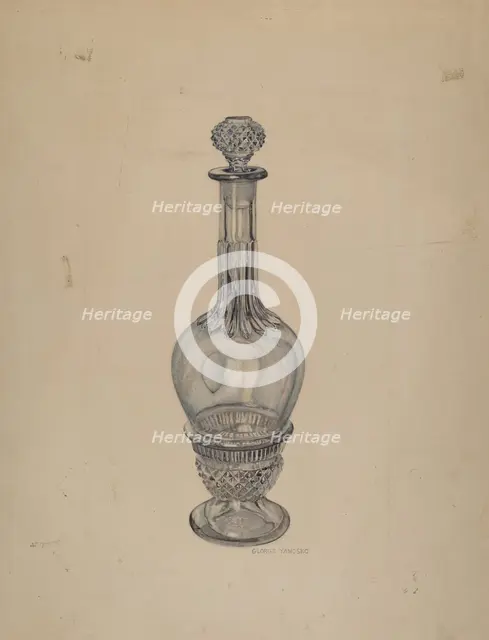 Decanter, c. 1940. Creator: George Yanosko.