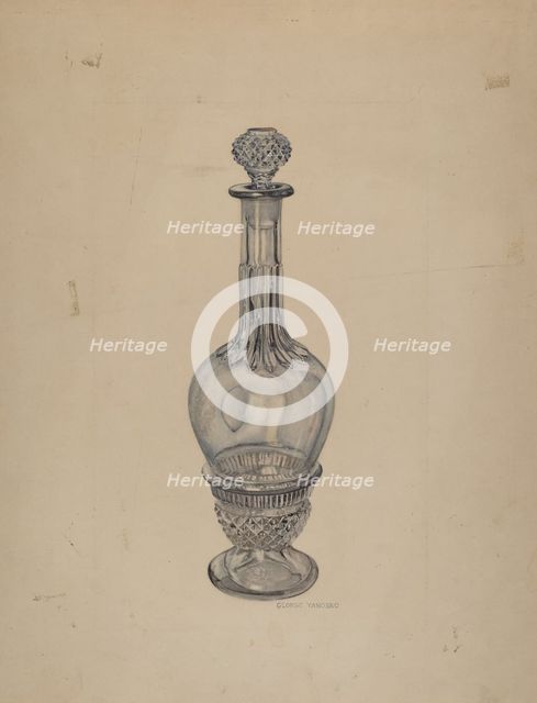 Decanter, c. 1940. Creator: George Yanosko.