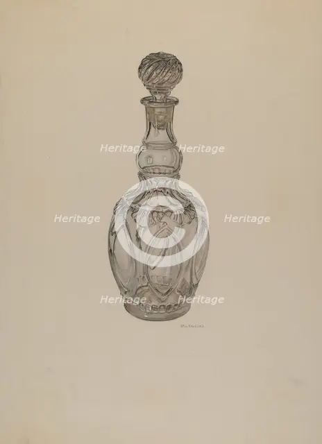 Decanter, c. 1940. Creator: George Yanosko.