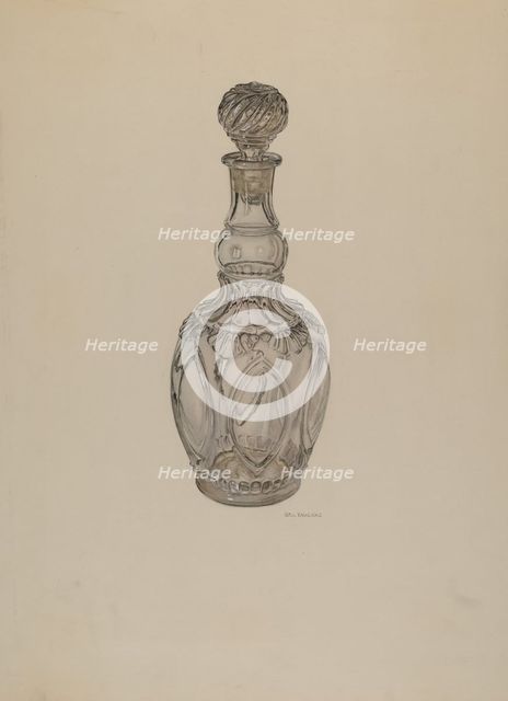 Decanter, c. 1940. Creator: George Yanosko.