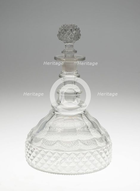Decanter with Stopper, England, c. 1800. Creator: Unknown.