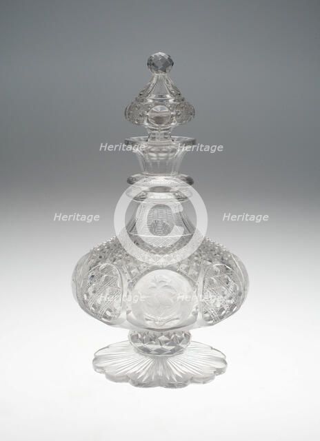 Decanter with Stopper, Lunéville, c. 1886. Creator: Baccarat Glasshouse.