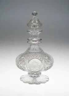 Decanter with Stopper, Lunéville, c. 1886. Creator: Baccarat Glasshouse