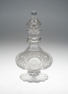 Decanter with Stopper, Lunéville, c. 1886. Creator: Baccarat Glasshouse